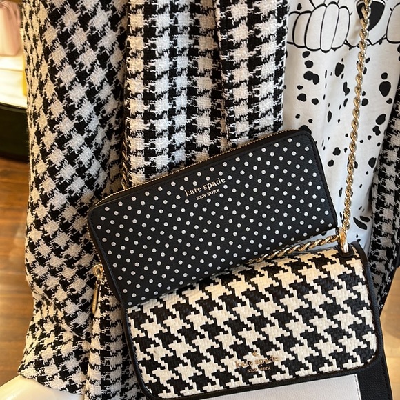 Kate Spade Spencer Metallic Dot Slim Continental Wallet in Black Multi k4546 - Picture 14 of 16